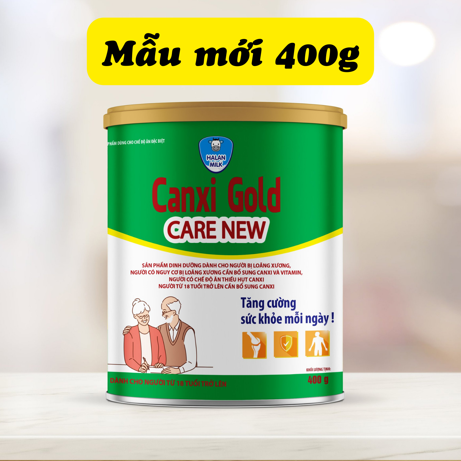 [FreeshipMAX]Sữa Canxi Gold Care HALAN MILK 900g Cung cấp canxi cho Xương Chắc Khỏe Chống loãng Xương - HALAN.MILK