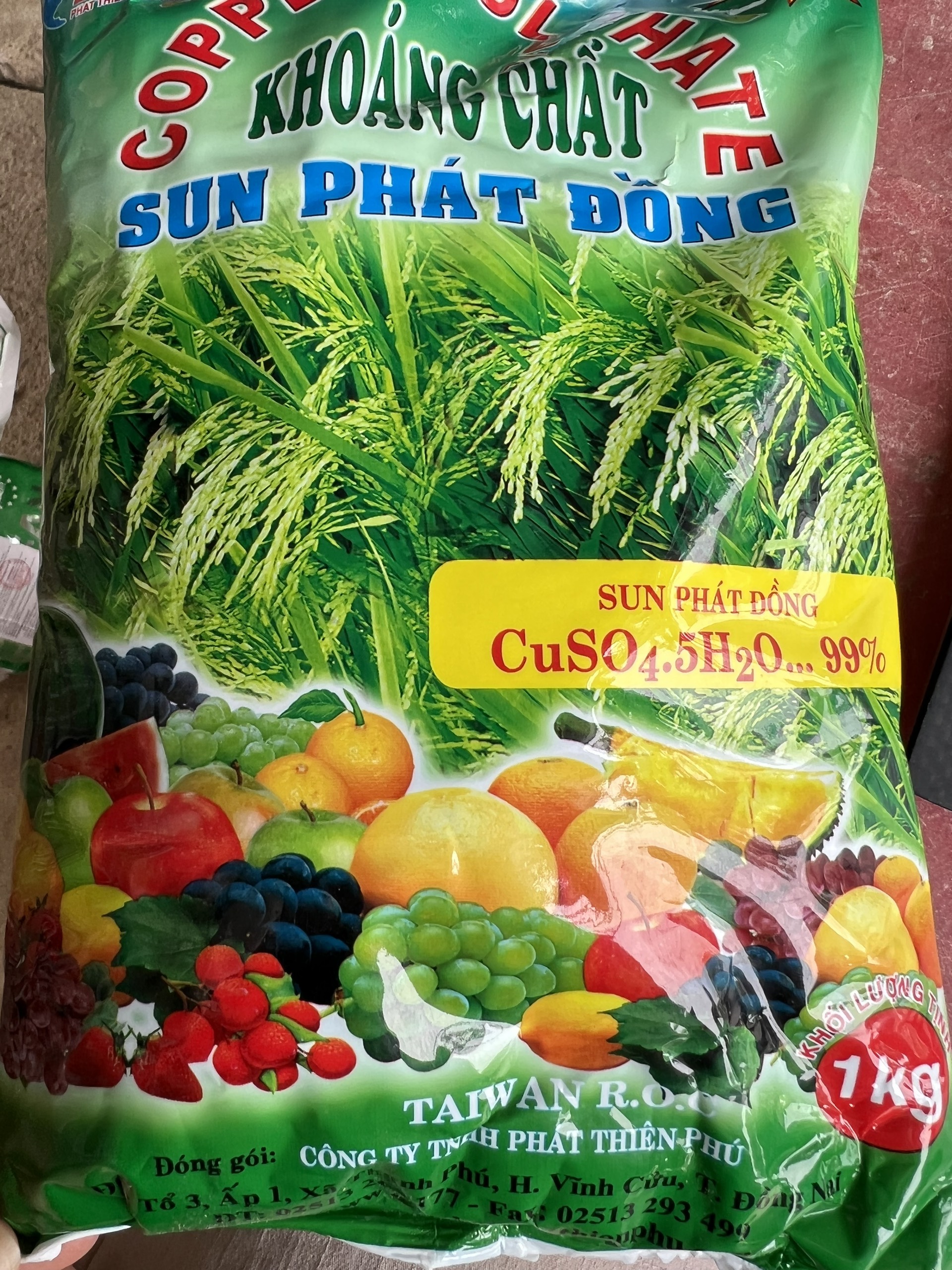 Phân bón vi lượng Sun phát Đồng 1kg