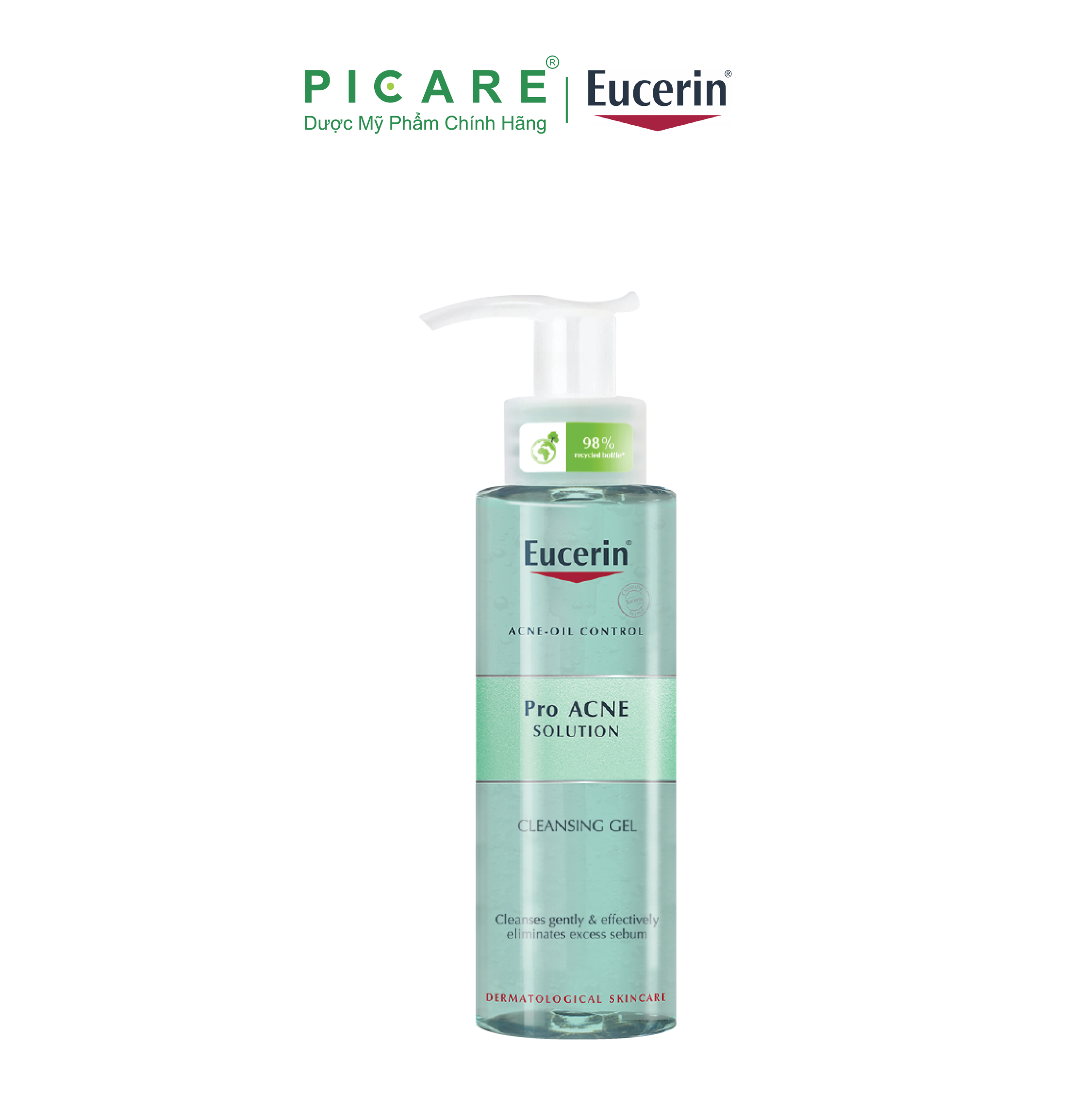 [GIẢM 20K ĐƠN 399K] Eucerin Gel Rửa Mặt Dành Cho Da Nhờn Mụn Proacne Cleasing 200ml