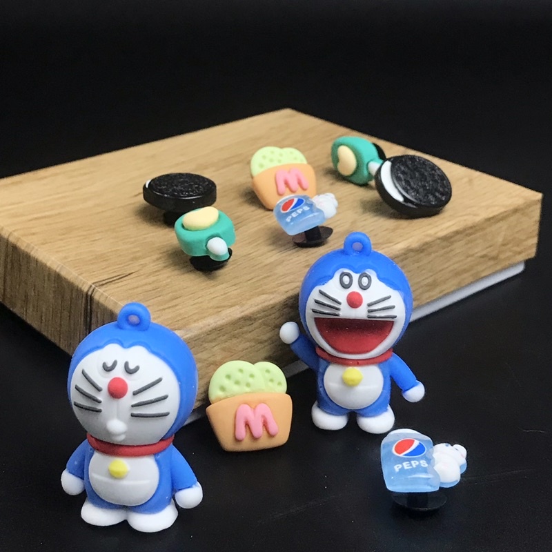 bộ sticker doremon  gắn dép crocs 10 món doremon