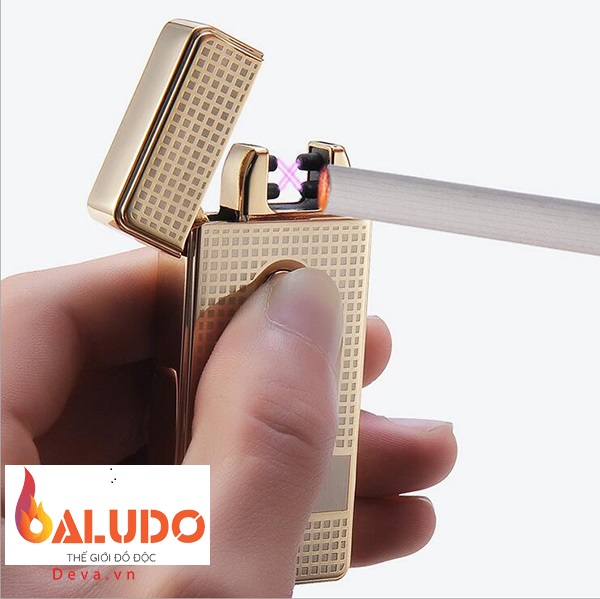 Hộp Quẹt Bật Lửa sạc điện Jobon 316C (Vàng)