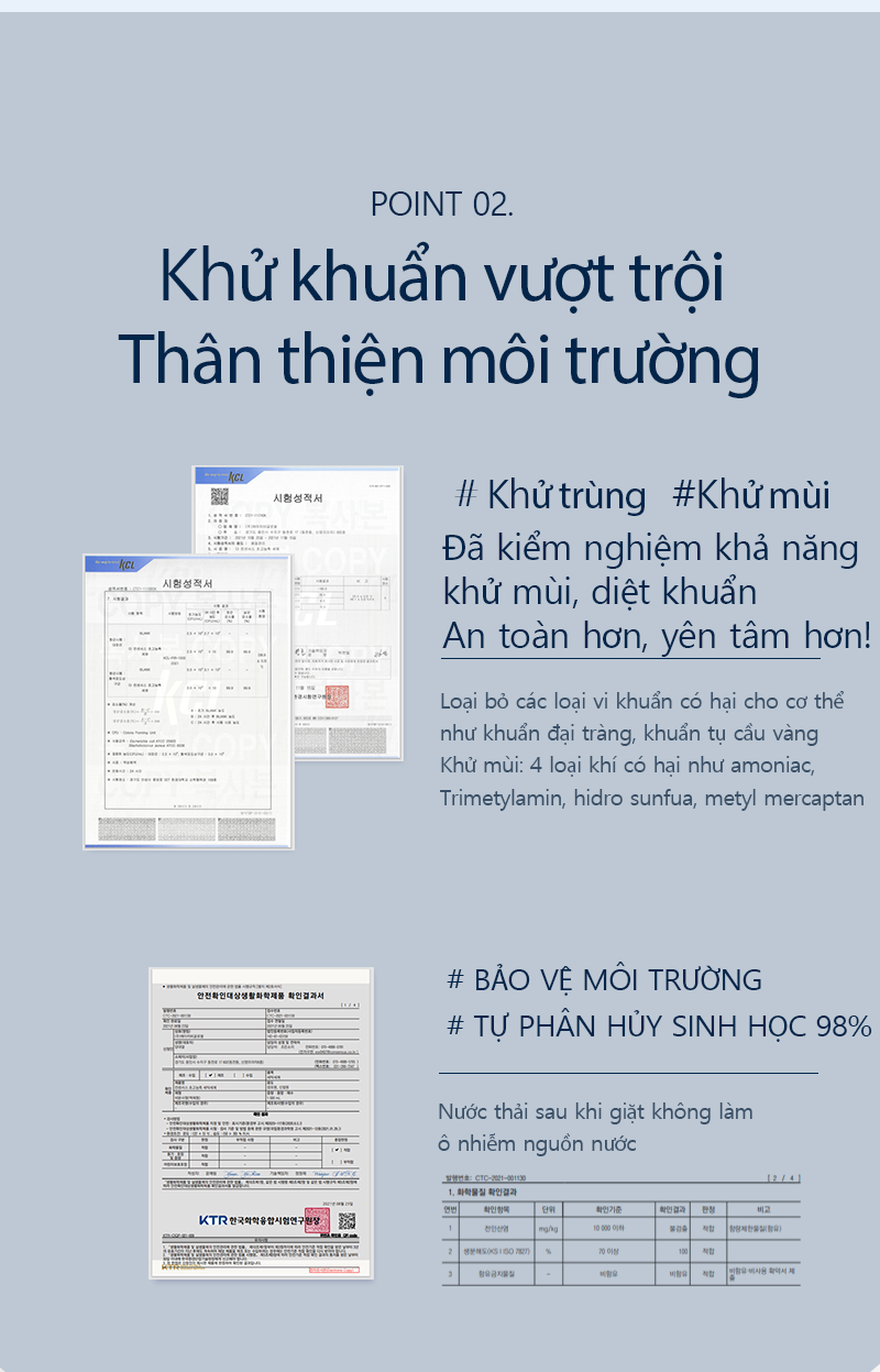 Thùng 4 can Nước giặt 2,5 L gốc thực vật Enbliss Basic Hàn Quốc