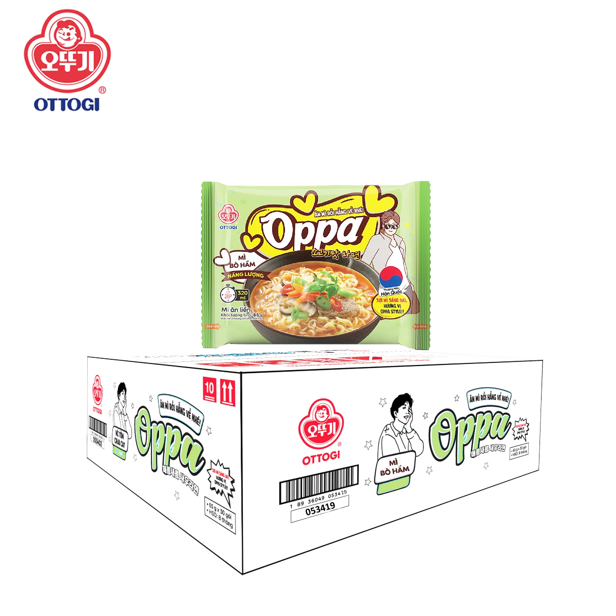 THÙNG 30 GÓI MÌ BÒ HẦM OPPA OTOKI
