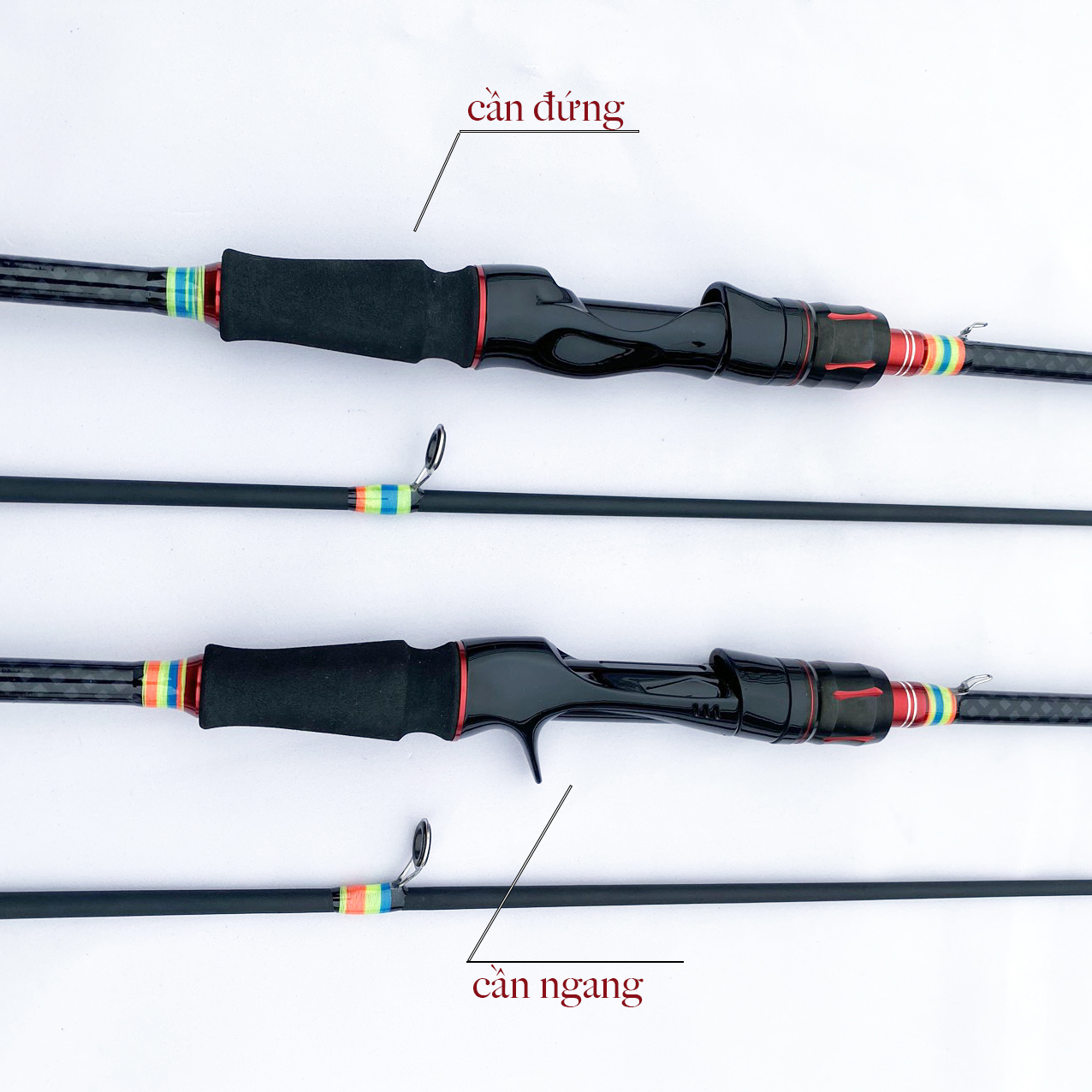Cần câu lure máy ngang và máy đứng carbon DWAR