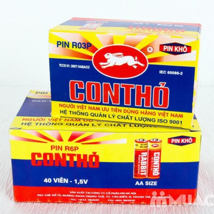 vỉ 4 viên pin con thỏ AAA( pin đũa)