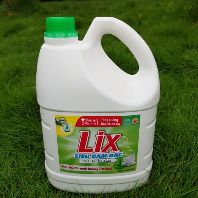 Nước Rửa Chén LIX 3.5Kg Siêu Đậm Đặc Trà Xanh