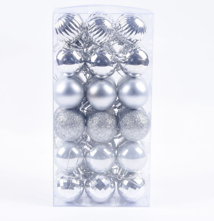 Set 6 quả 4cm E19 quả châu trang trí noel