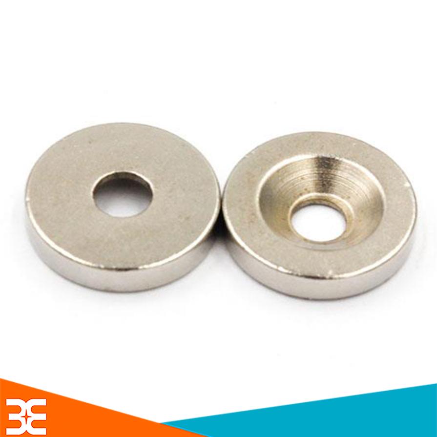 Nam Châm Đất Hiếm Tròn Có Lỗ 10x3 Lỗ 3mm