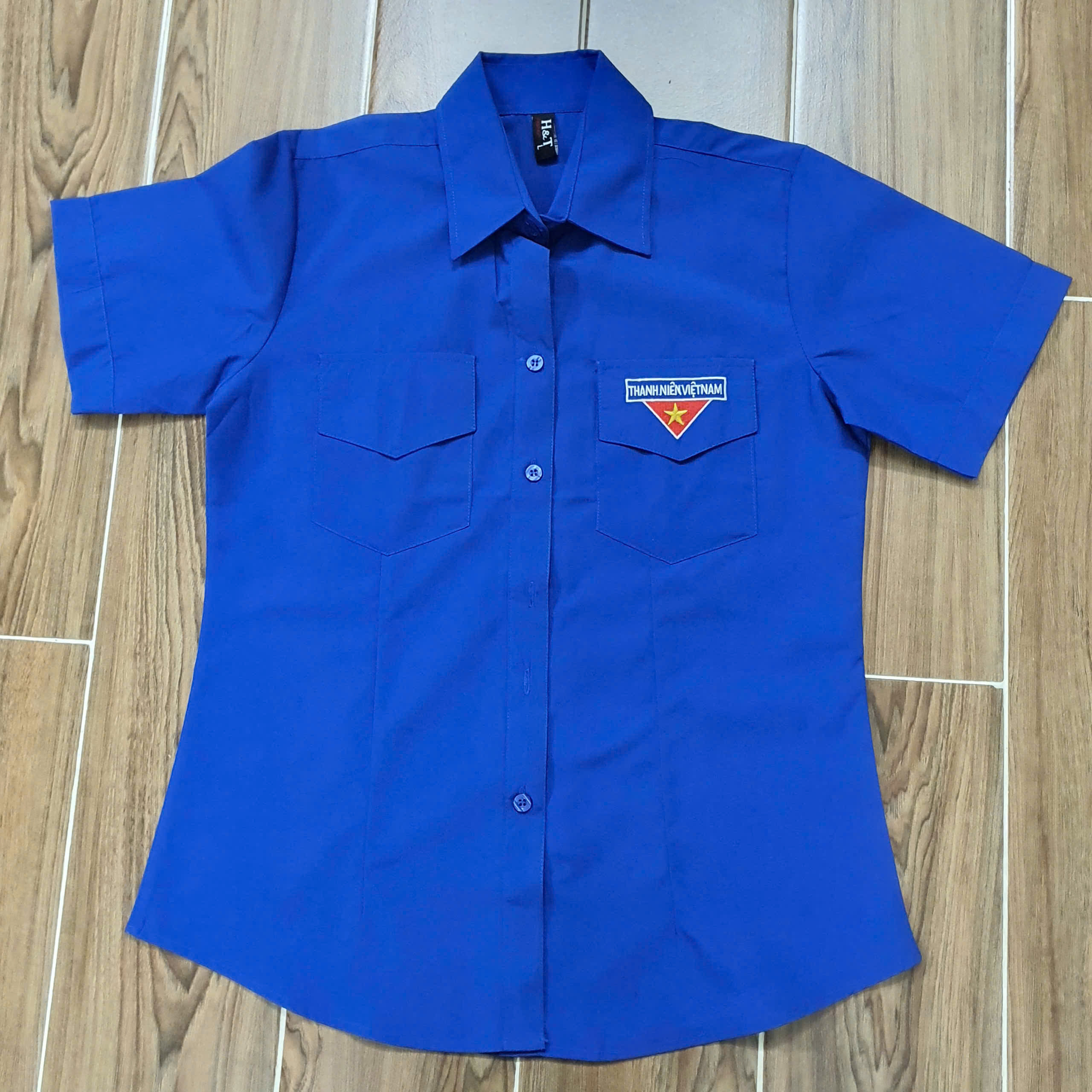 [Đoàn-TN] Áo đoàn thanh niên tay ngắn ( logo thêu )