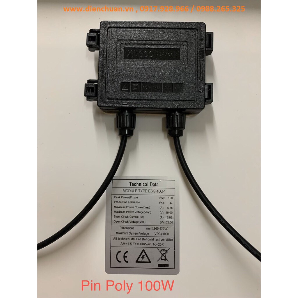 Pin năng lượng mặt trời POLY 100w PANEL NEW SOLAR