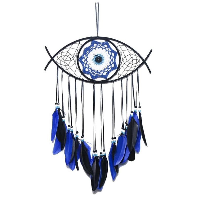 Evil Eye Dream Catchers for Bedroom Hand-Woven Macrame Dreamcatcher Wall Hanging Home Decor Good ...