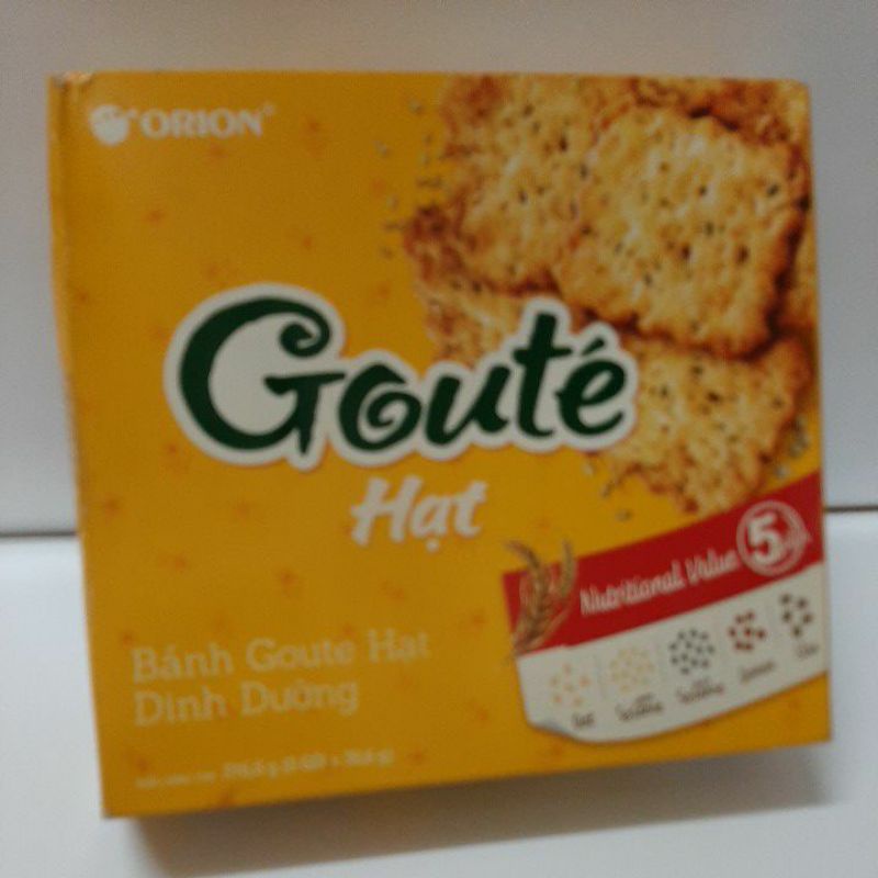 Bánh Goute / Goute Hạt Hộp 288G (Hộp 8 Gói x 36G)