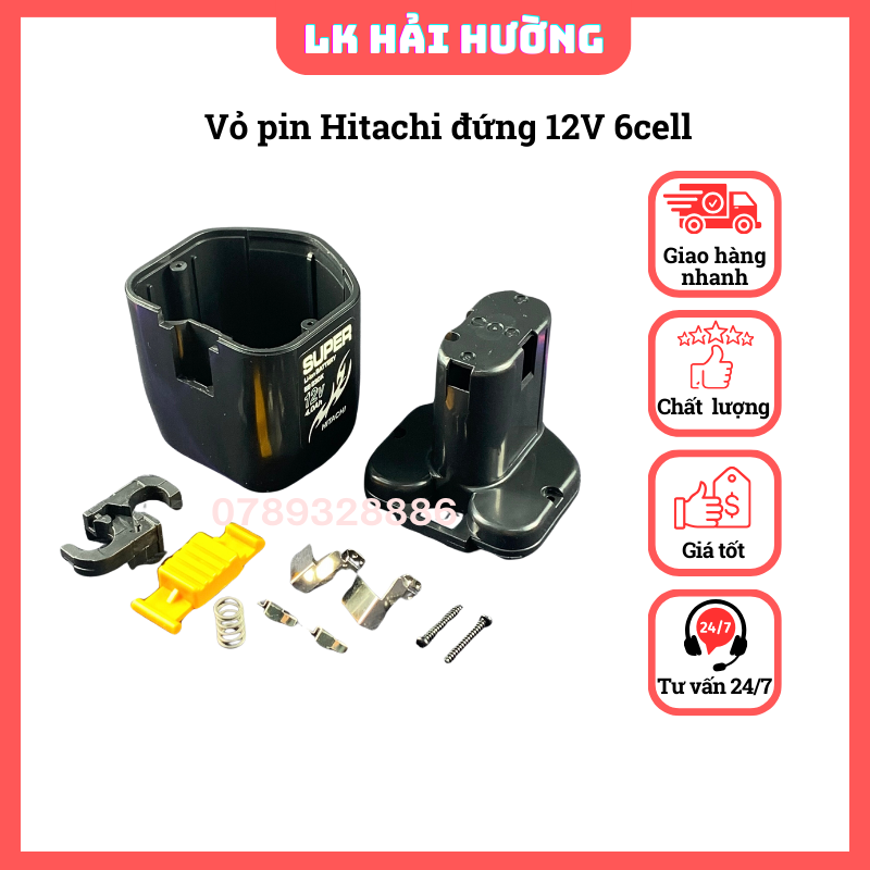 Vỏ pin Hitachi 12V 6cell Lion vỏ đứng