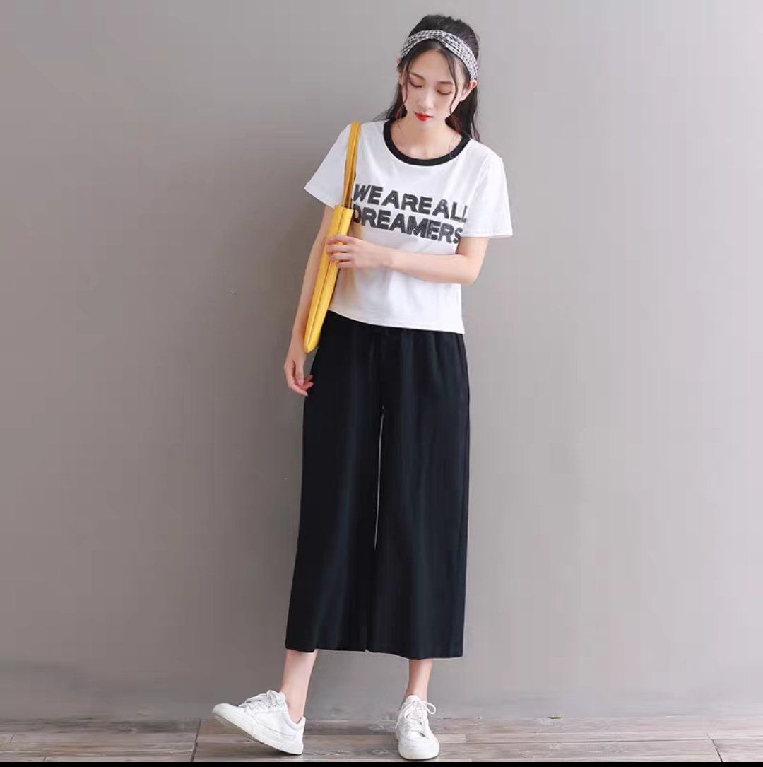 [HCM]Quần ống rộng clottes lưng thun co giãn