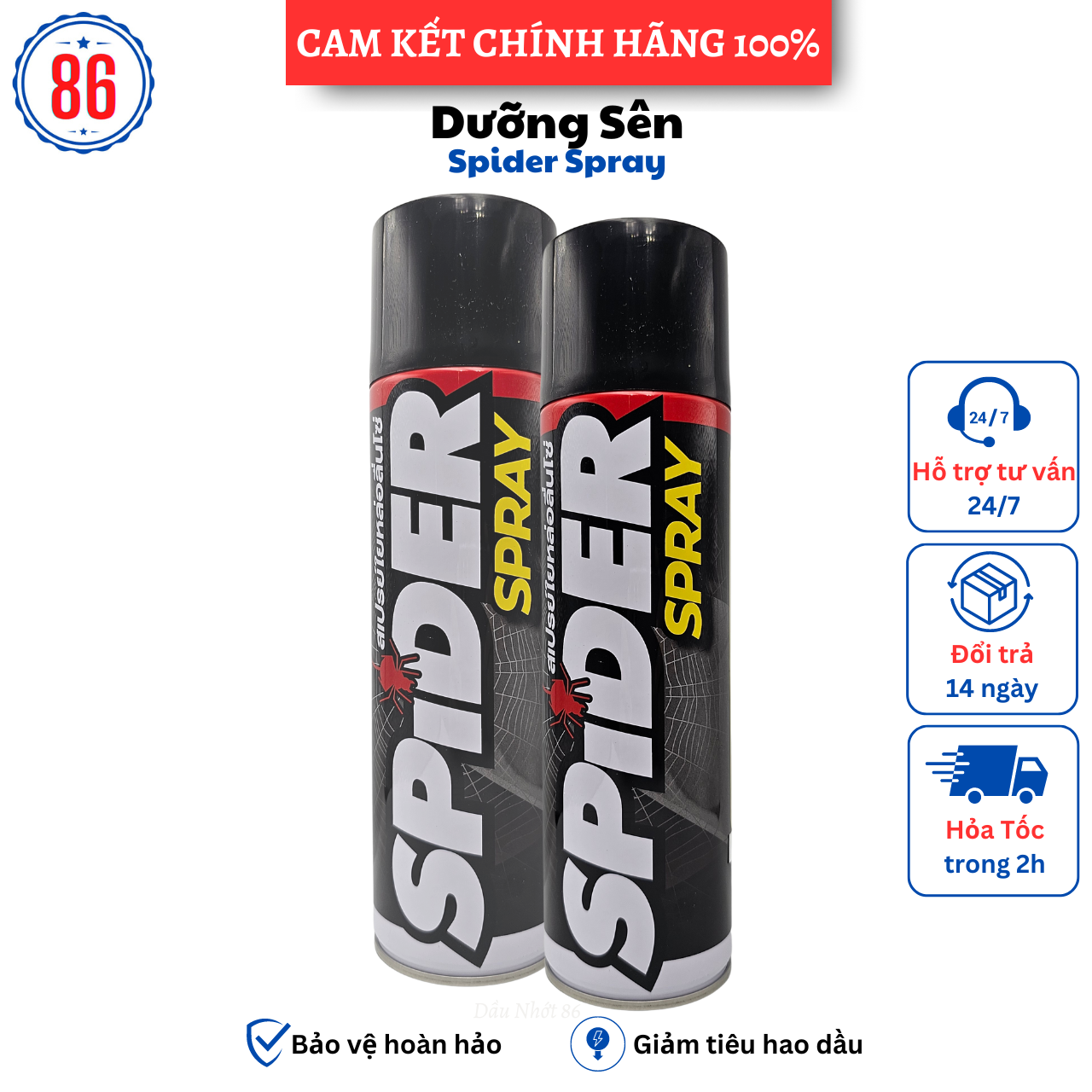 Xịt dưỡng sên spider 600ml thái lan