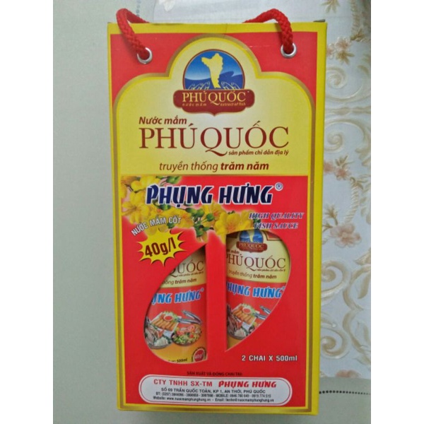 [Nhập RS0822 giảm 30k cho đơn 99k]Xách 2 chai nước mắm Phụng Hưng - Phú Quốc