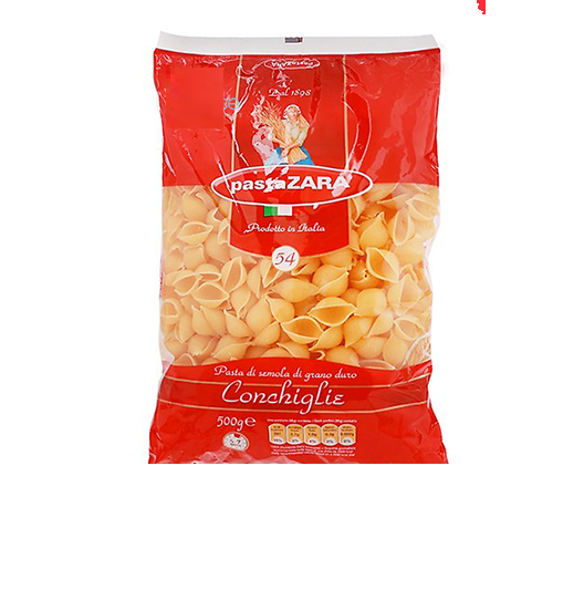 Mỳ nui sò số 54 hiệu pasta zara 500g