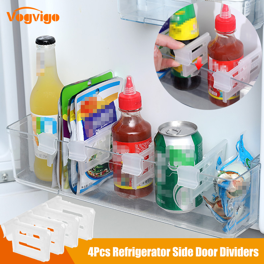 Fridge Space Allocator Kitchen Refrigerator Snap-on Shelf Multifunctional Fridge Drawer Organizer Kitchen Bottle Can Divider Combination Splitter