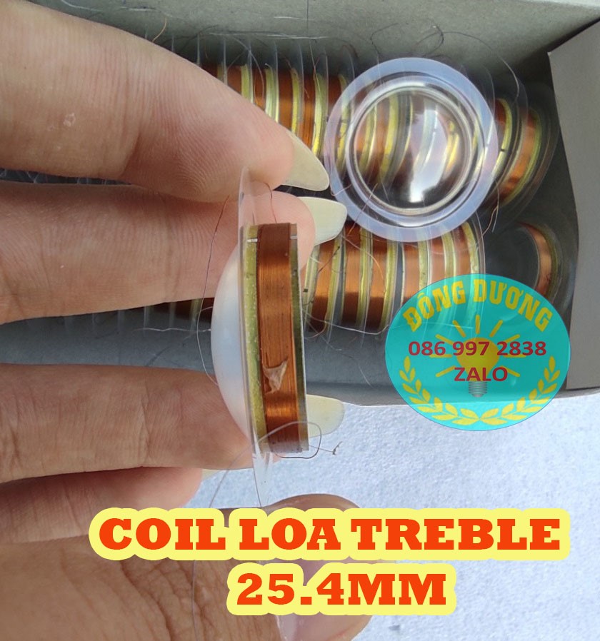 Coil trép cóc 25.4mm - coil loa treble dome - coil loa treble rời