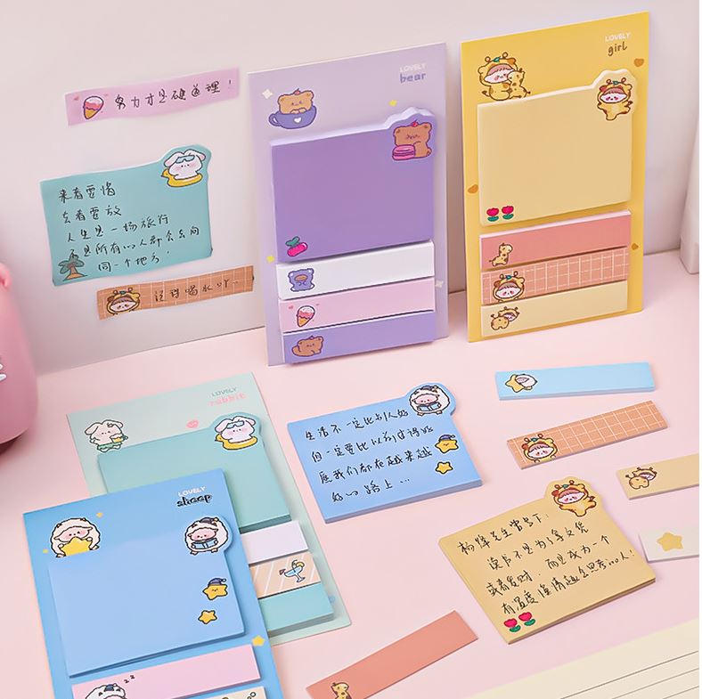 Giấy Note Ghi Chú Sticky Note 4 Màu 80 Tờ H172