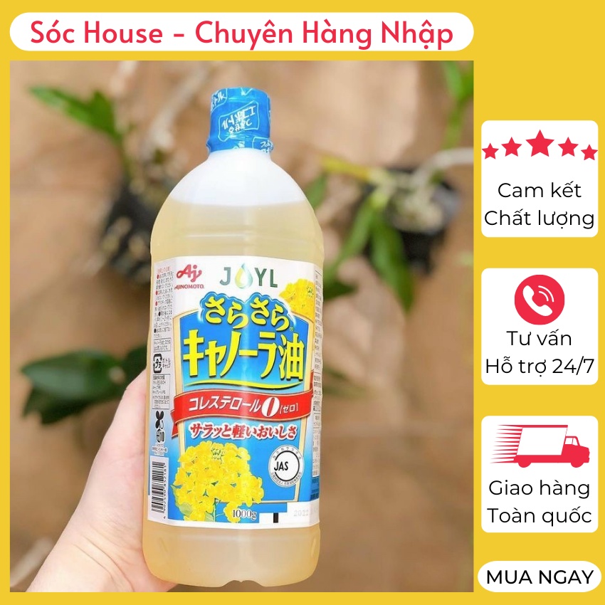 Dầu ăn hạt cải Ajinomoto GIÁ TỐT Dầu ăn nội địa Nhật Bản cho bé ăn dặm