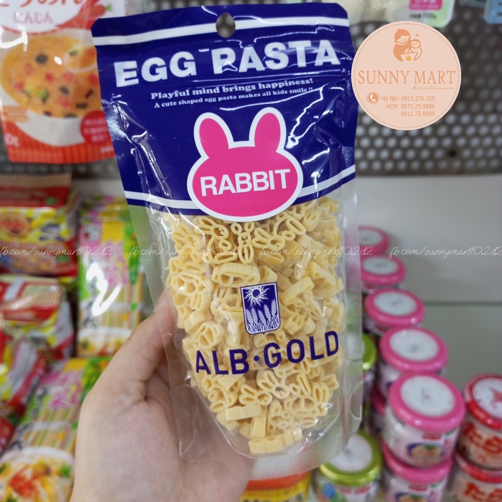 Nui hình chữ cái Egg Pasta Nhật cho bé từ 10m+