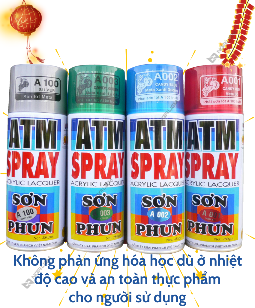 SƠN XỊT ATM SPRAY (400ML) (Màu mô tô + phản quang)
