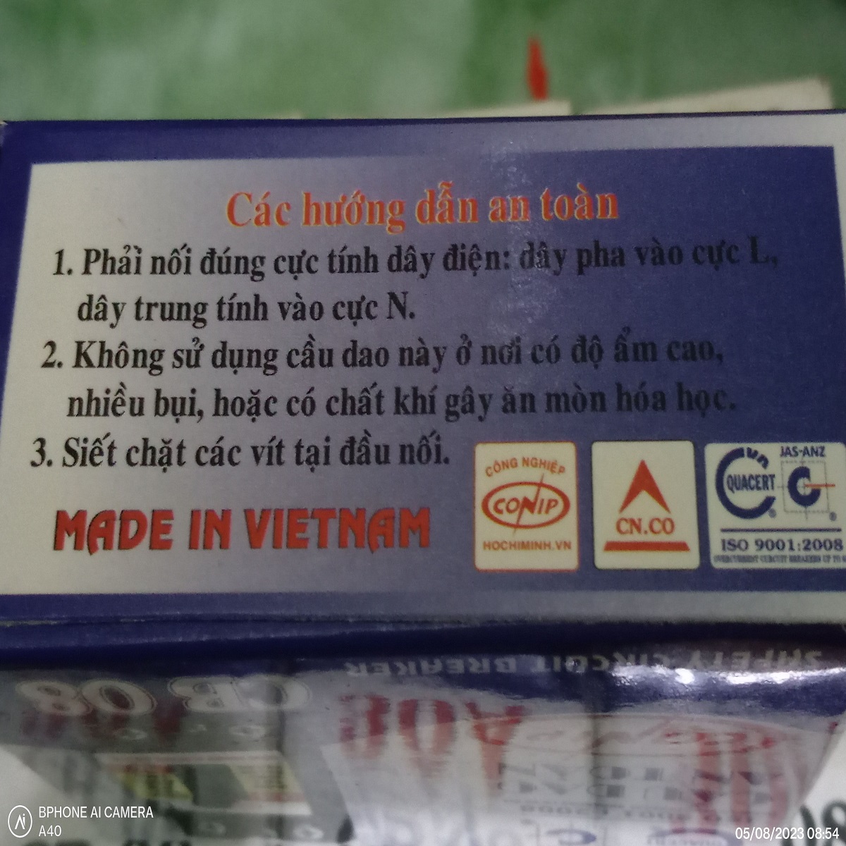 Cầu dao an toàn CB Conip công suất 30A
