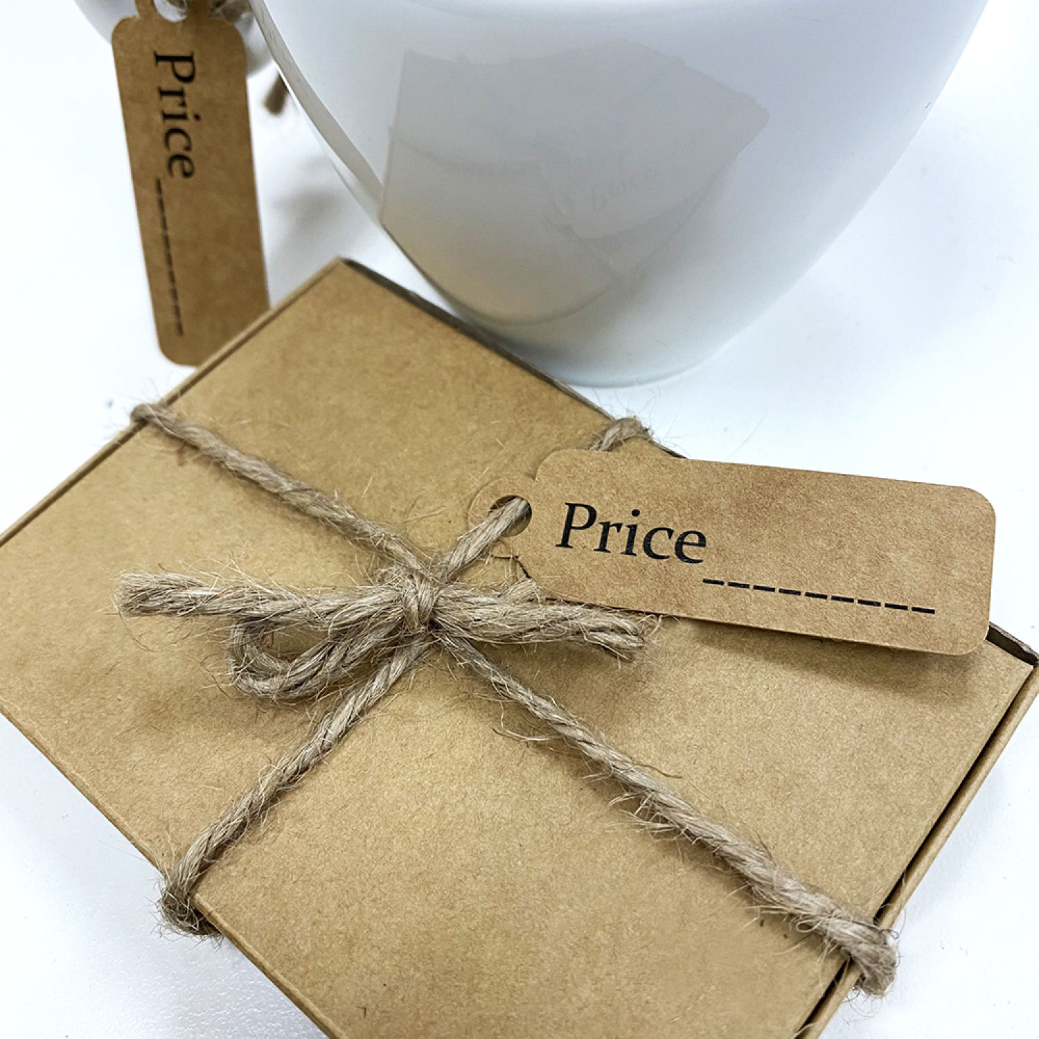 Thẻ Price Tag Giấy Kraft / Trắng_100pcs