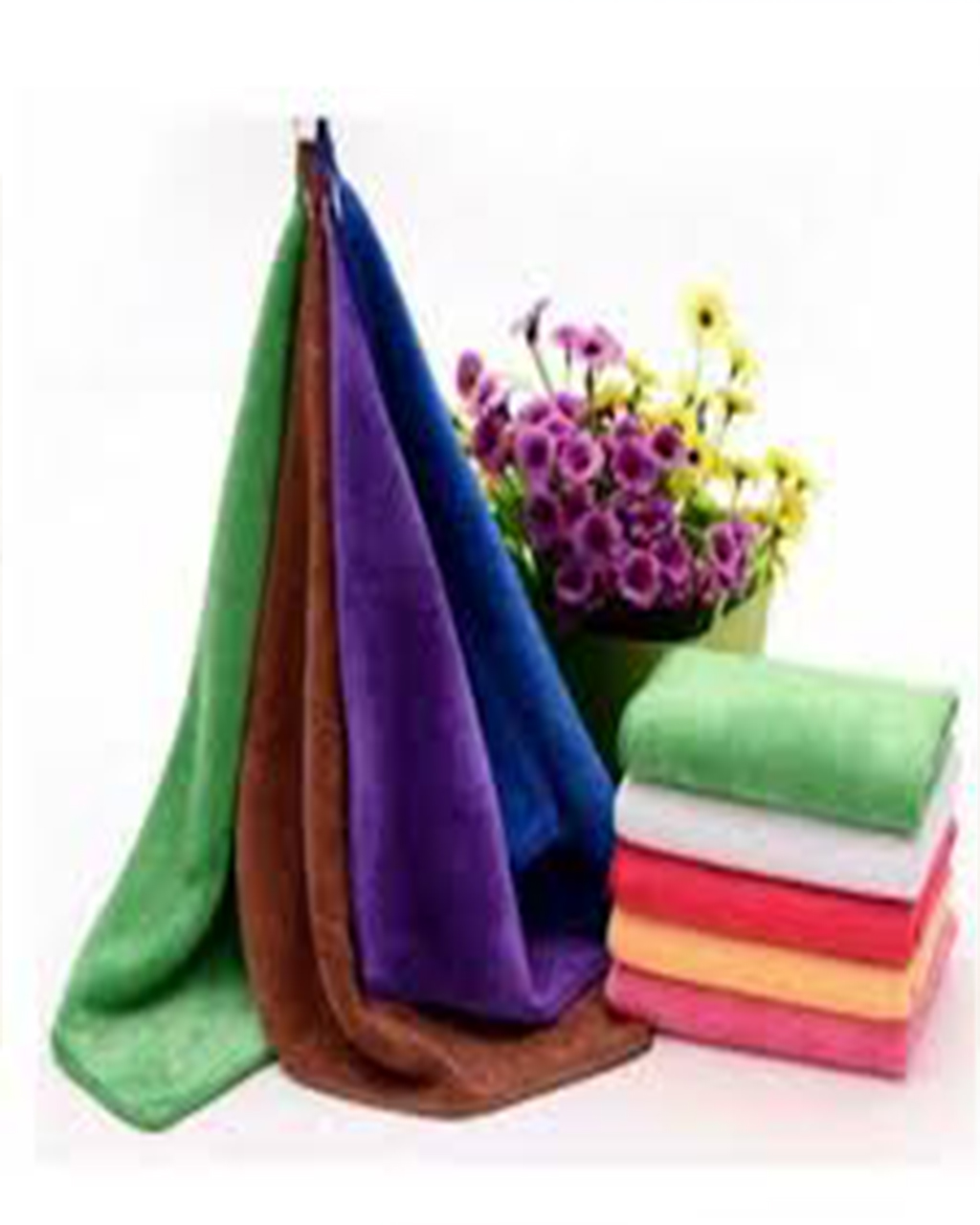 COMBO 5 Khăn lau xe, khăn lau nhà bếp, khăn vải làm nail có móc treo siêu thấm hút 30x30cm,40x40cm,35x75cm