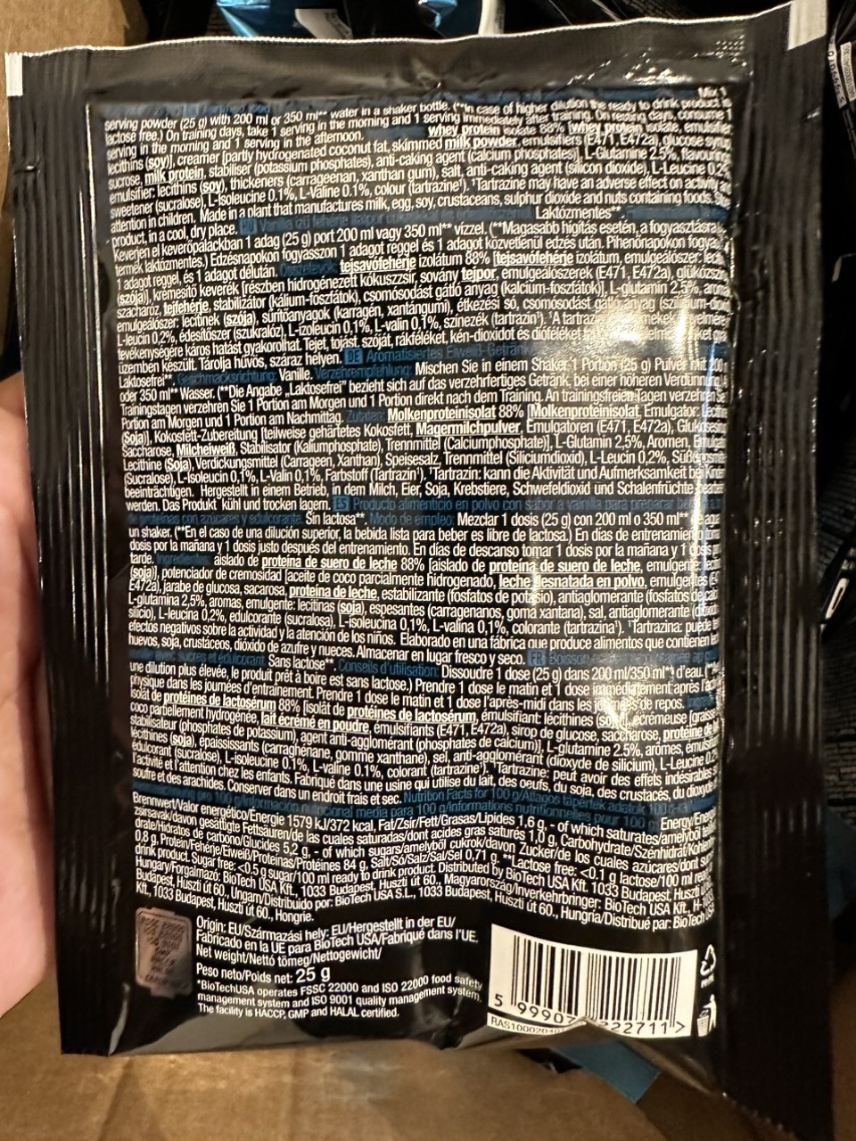Sample Iso Whey Zero - Whey Protein Isolate BioTech (1Liều), Hỗ Trợ Tăng Cơ/Giảm Mỡ, 22g Protein, 9g EAA, 5G BCAA.