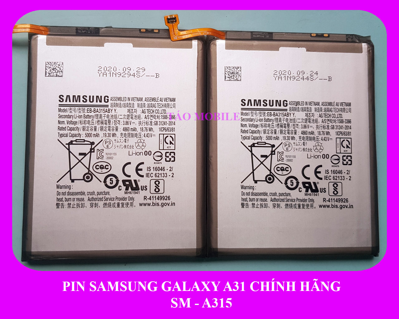 Pin Samsung Galaxy A31 zin công ty A315