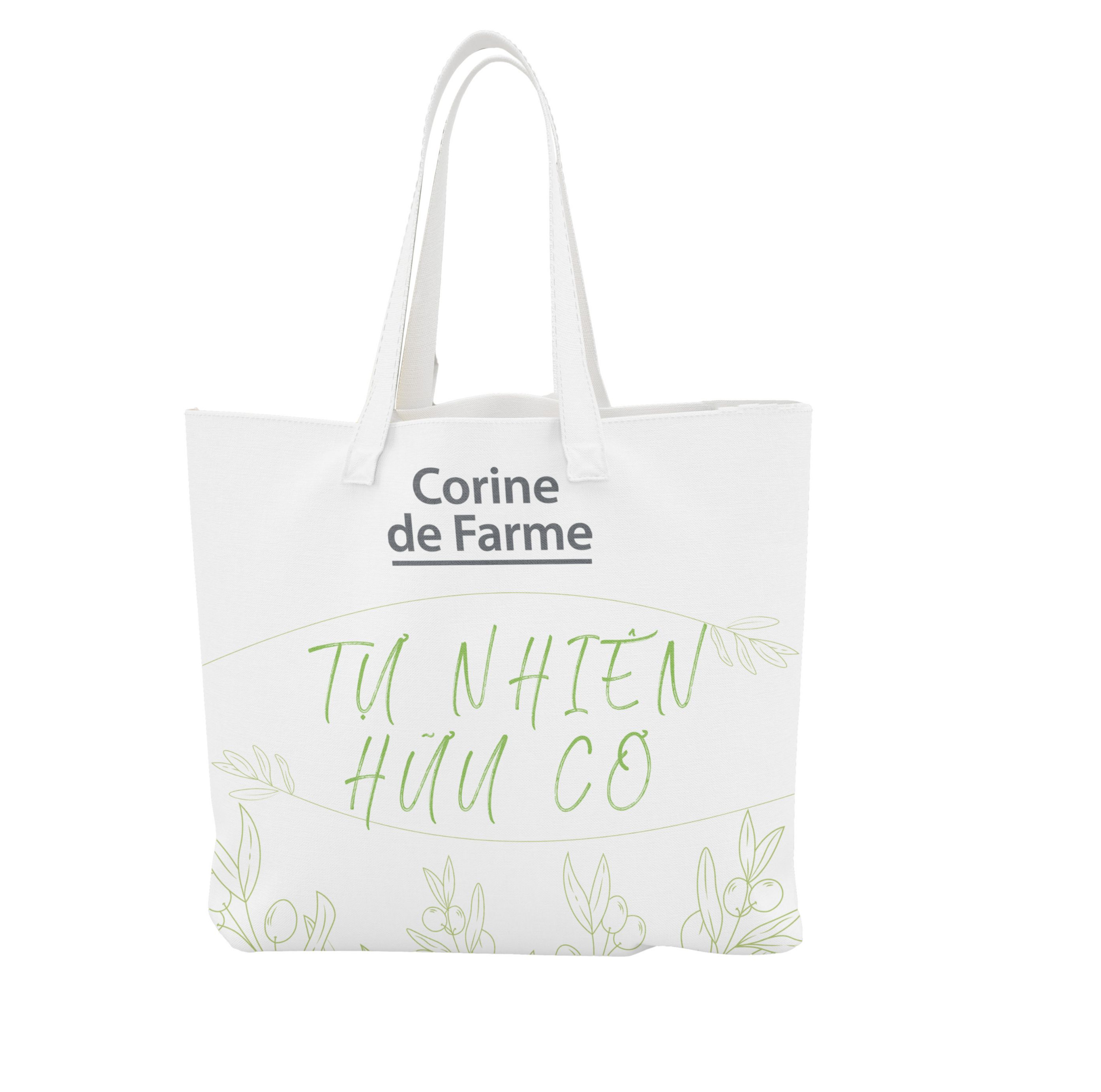 [Quà tặng] Túi Tote vải canvas cao cấp CORINE DE FARME
