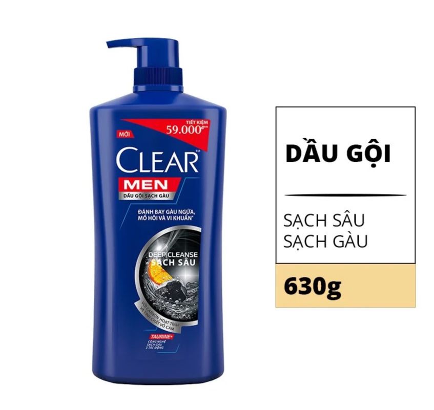 Dầu Gội Sạch Gàu Clear Men 900g