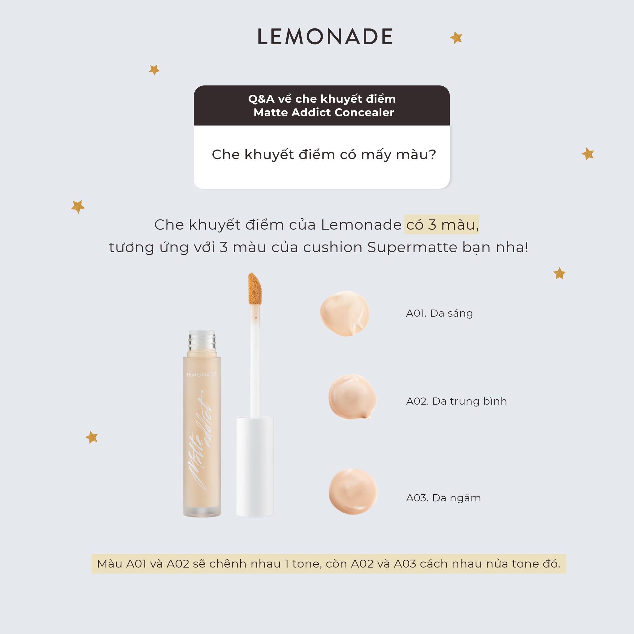 Che khuyết điểm Lemonade Matte Addict Concealer 3g
