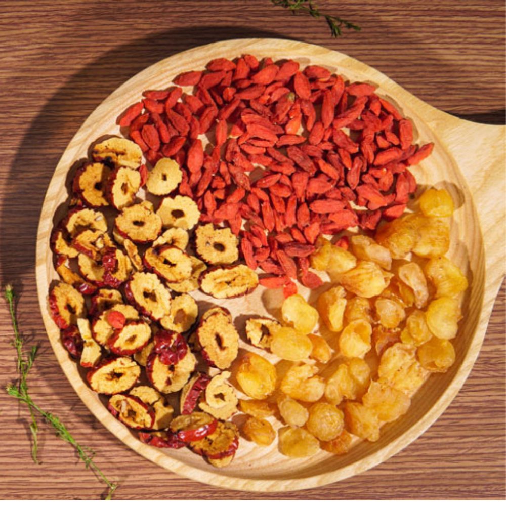 [5 Trial Packs] Heart-Nourishing Purifying Tea (Longan, Goji Berries, Sliced Red Apples, Rock Sugar)
