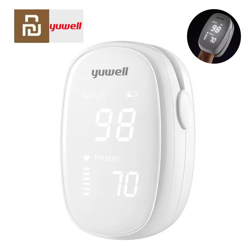 Xiaomi yuwell yx102 Thiết bị đo nồng độ oxy nhịp tim phân tích nhanh thiết kế đèn sáng