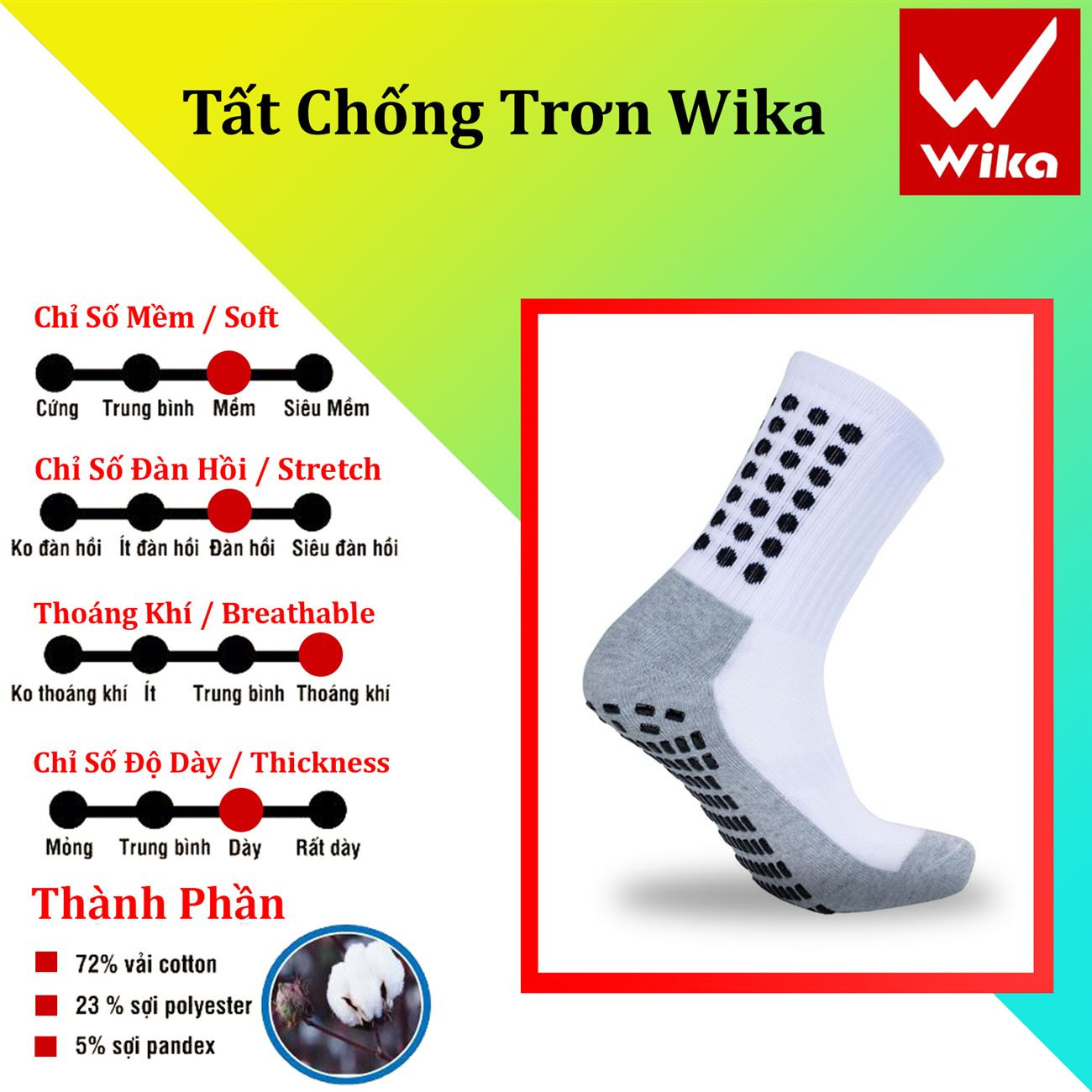 Tất Trống Trơn Wika