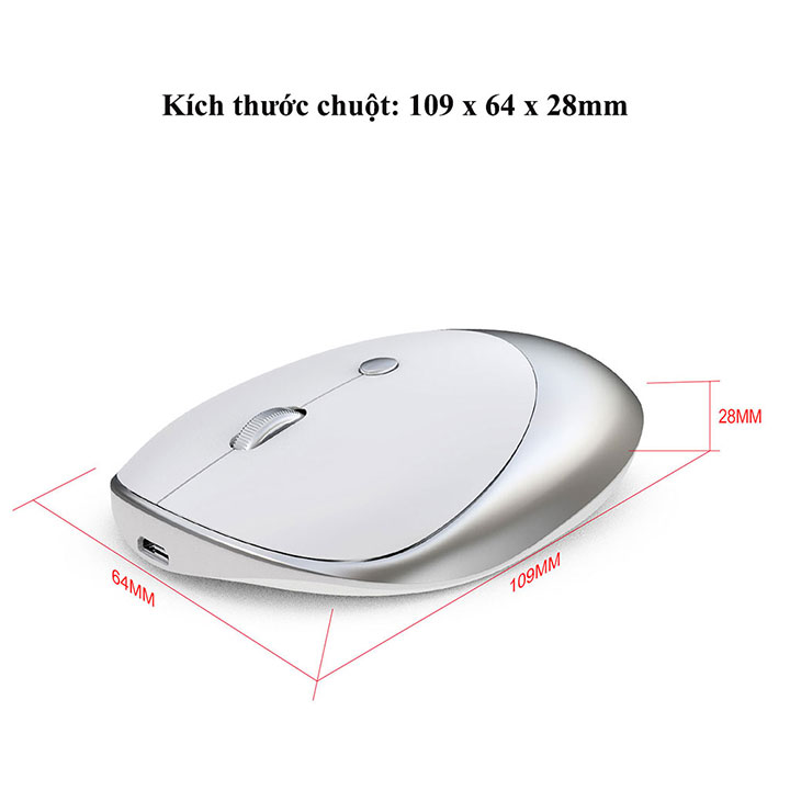 Chuột không dây HXSJ T36 Công nghệ quang học DPI 1600, Chuột 3 chế độ Bluetooth 2 chế độ 3.0 và 5.0 khoảng cách kết nối 10m nhỏ nhẹ-BẢO HÀNH 12 THÁNG HÀNG CHÍNH HÃNG