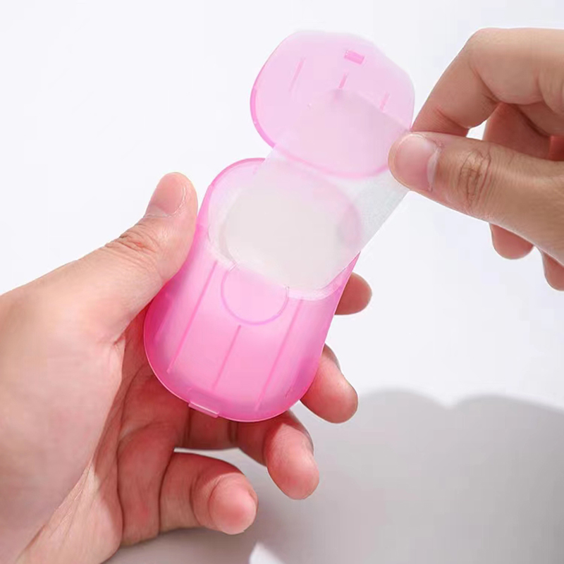 Xà Phòng Giấy Dùng 1 Lần,Tiện Lợi,nhỏ Gọn, Dễ Dàng Bỏ Túi Mang Theo(hộp 20 Miếng)