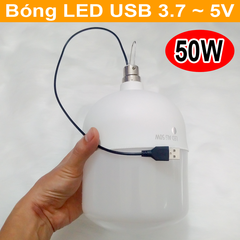 Bóng đèn led sáng trắng 5v usb 50w loại tốt