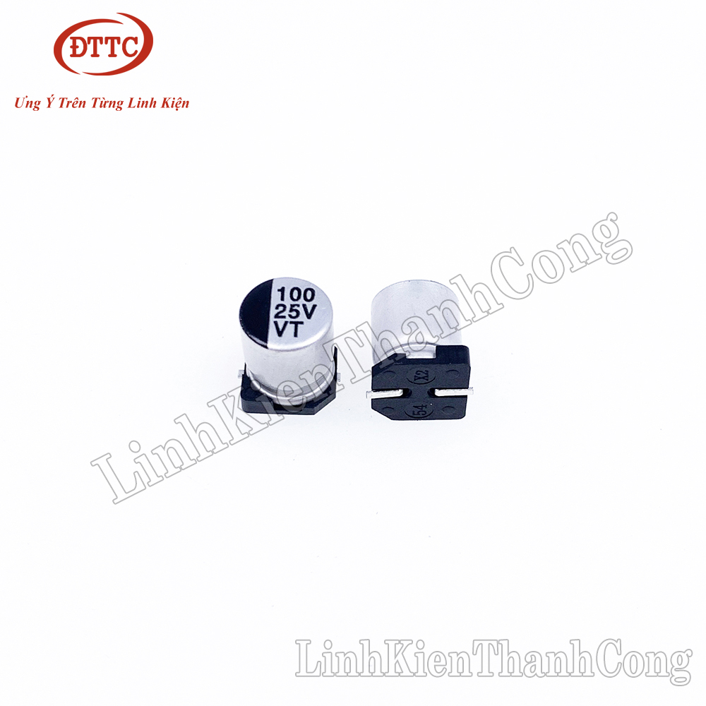 Tụ nhôm 100uf 25v 6x7mm