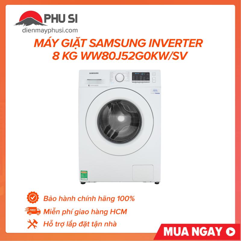 Máy giặt Samsung Inverter 8 kg WW80J52G0KW/SV chính hãng