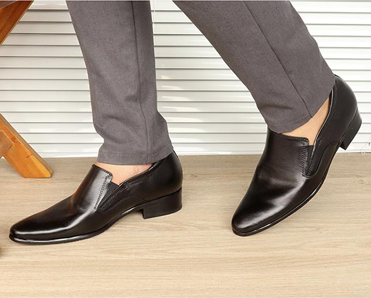 Giày Tăng Chiều Cao Nam S970 Đen Cao 8Cm