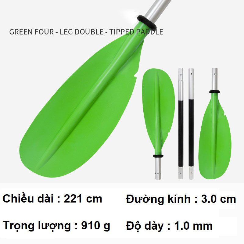 Mái chèo thuyền KAYAK/ mái chèo thuyền bơm hơi, mái chèo 2 đầu