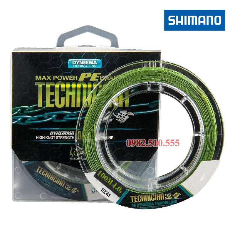 Dù X9 PE Shimano Technician - Dài 100m Nhật Bản 2019