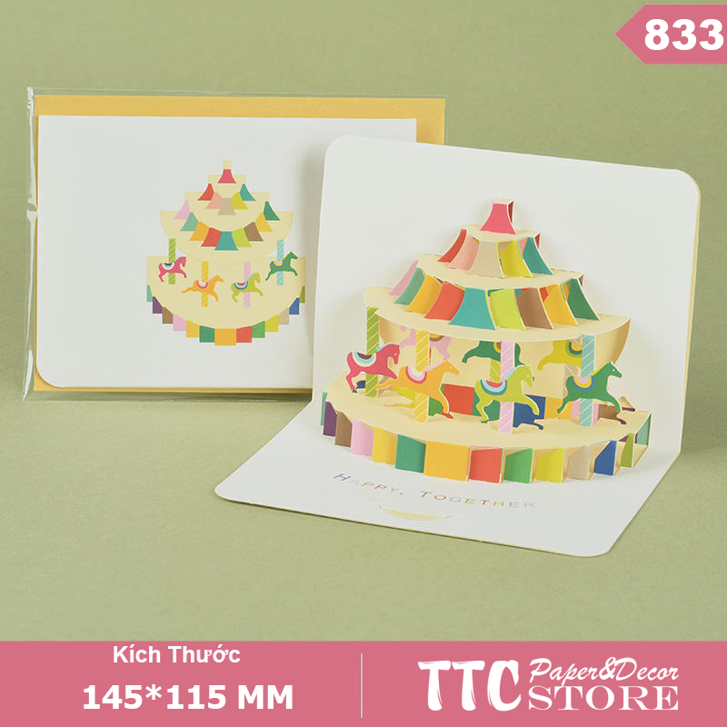[HCM]Thiệp mừng sinh nhật dạng mở 3D độc đáo (11.5x15.5cm)