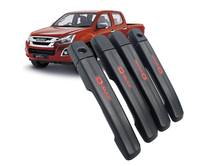 Ốp tay nắm cửa xe ISUZU D-Max, Dmax nhựa ABS đen