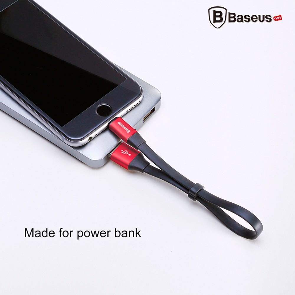 Cáp Baseus Lightning Portable 23cm (2A, Sạc nhanh, Siêu ngắn, Siêu bền)