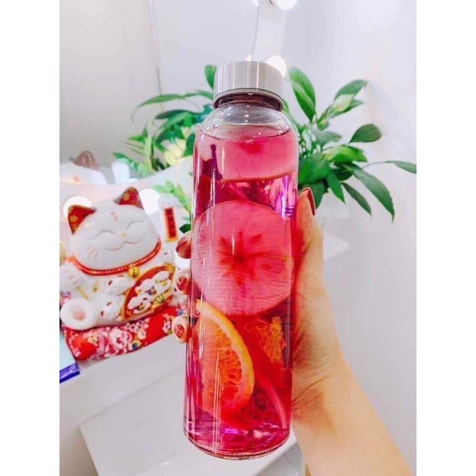 BÌNH NƯỚC THUỶ TINH 500ML CÓ QUAI XÁCH